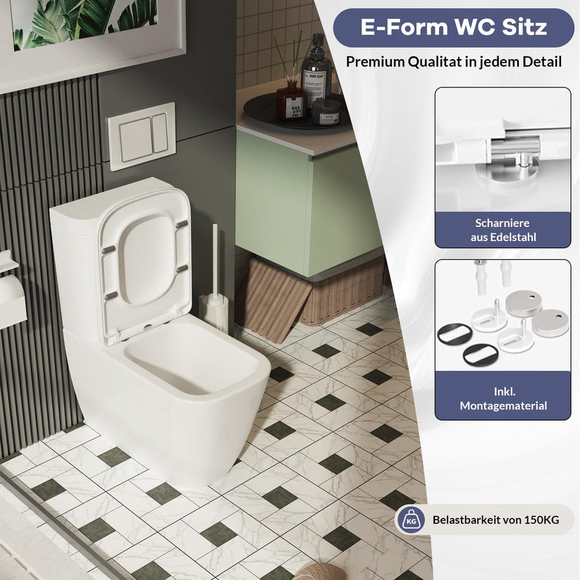 Abattant WC forme E courte